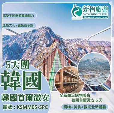 全新韓流購物美食 ‧ 韓國首爾激安5天